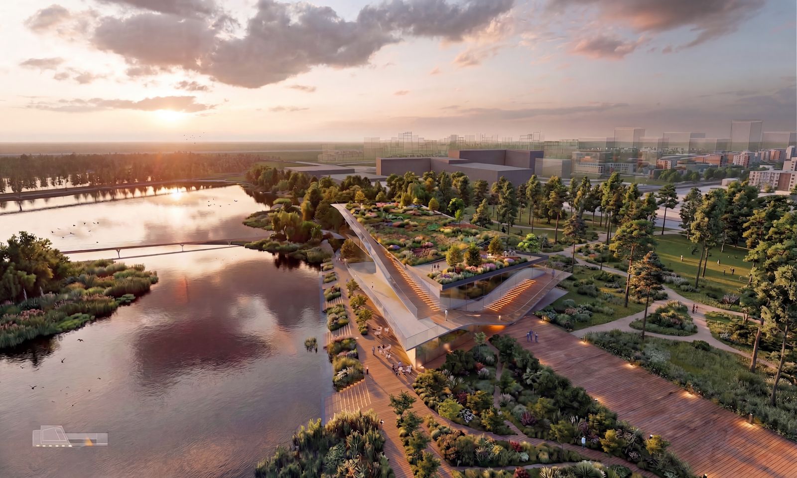 Raleigh Transportation Hub aerial rendering